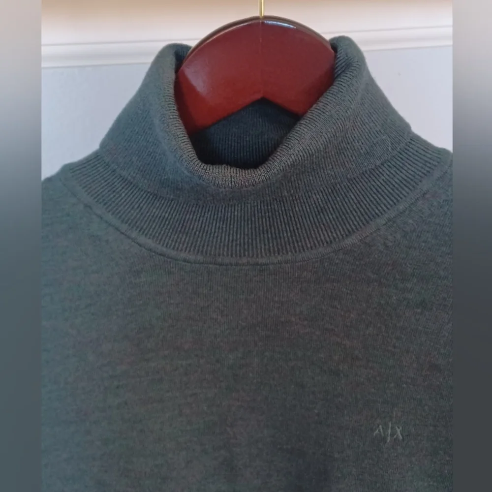 Armani Exchange Men's Turtleneck Sweater in green, Size XL